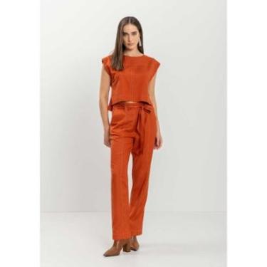 Imagem de Blusa Mullet Curta Com Recortes E Pespontos Contrastantes-Feminino