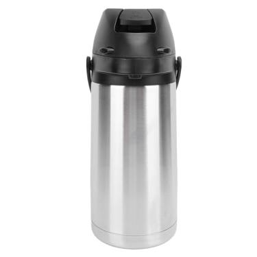 Imagem de Cryfokt Dispensador de café Dispensador de Bebidas Térmicas de Aço Inoxidável Isolado para Festa de água Quente e Fria para Escritório Doméstico 1 X de café Isolado de Aço Inoxidável (1,9L)