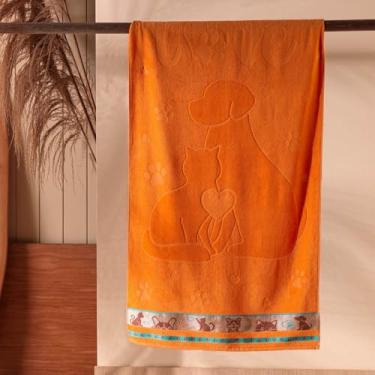 Imagem de Toalha De Praia Em Algodão Banho De Piscina Mar Appel Home Tropical Beach (Pets/Orange)