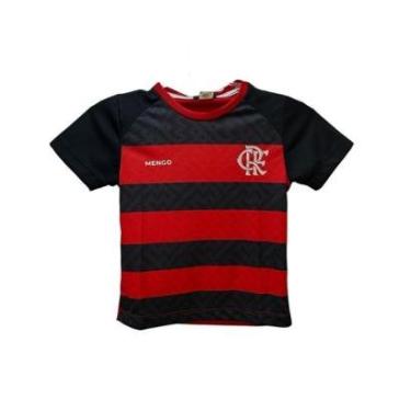 Imagem de Camiseta Braziline Flamengo Principia Infantil - Preto/vermelho-Unissex