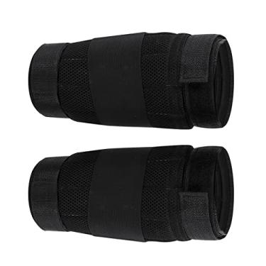 Imagem de AMONIDA Faixa de Perna de Tornozelo Com Peso Ajustável, Rede de Alta Densidade, Treinamento de Exercício para Placas de Aço, Bolso, 5 Lb, Preto