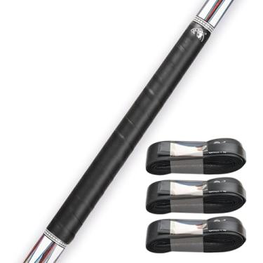 Imagem de KONLLEN Pacote com 3 protetores para tacos de sinuca, manga de 150 cm para bumbum de bilhar com capa de couro PU antiderrapante para tacos de sinuca e carambola