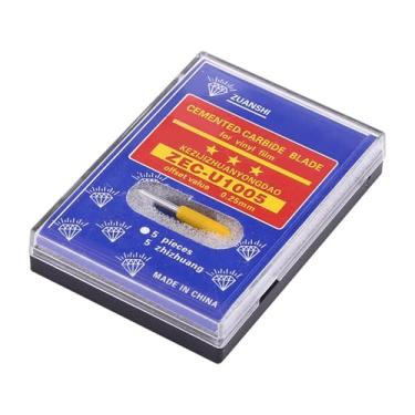 Imagem de AMONIDA Lâmina de Corte de Vinil Plotter 15 Unidades de Alta Dureza 30/45/60 Graus para Corte de Mídia Adesiva Colorida Vinil Padrão, Material de Aço de Tungstênio para, Diâmetro de Eixo de 1,9 Mm,