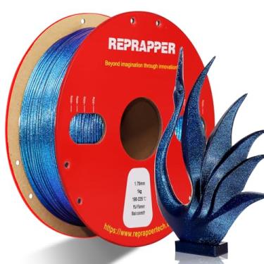 Imagem de RepRapper Filamento PLA Chameleon Glitter 1,75 mm, Filamento de impressora 3D gradiente azul brilhante 1 kg (2,2 lbs), série Sparkly Galaxy, precisão dimensional +/- 0,02 mm, serve na maioria das