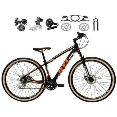 Imagem de Bicicleta Aro 29 Gti Roma Shimano Altus 24v Freio Disco Hidráulico - Preto-laranja Tam.15