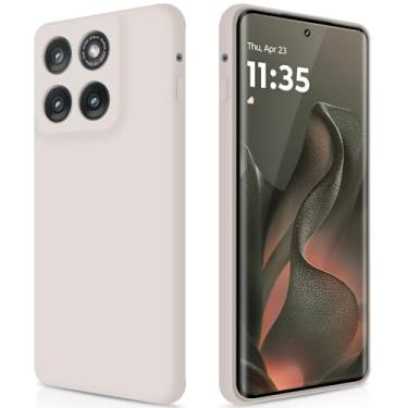 Imagem de GiiYoon Capa de silicone compatível com Motorola Moto G Edge 2025 5G, capa de telefone macia sedosa de corpo inteiro com proteção para câmera, capa à prova de choque com forro de microfibra, branco