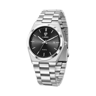 Imagem de Relógio De Quartzo Unissex Em Aço Inoxidável À Prova d'Água, Relógio D