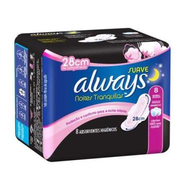 Imagem de Absorvente Always Noturno Suave com Abas - 8 Unidades