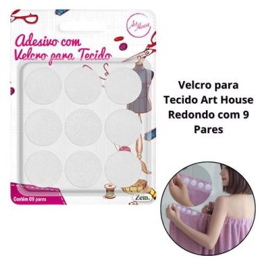 Imagem de tiras autocolantes para Tecido Art House Redondo com 9 Pares