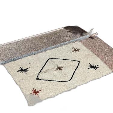 Imagem de Capacho Bordado Para Porta/ Banheiro Boho Terrazzo Losango