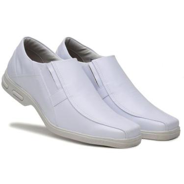 Imagem de Sapato Social Confort Macio Confortável Luxo 80002 Branco - Bertelli, 