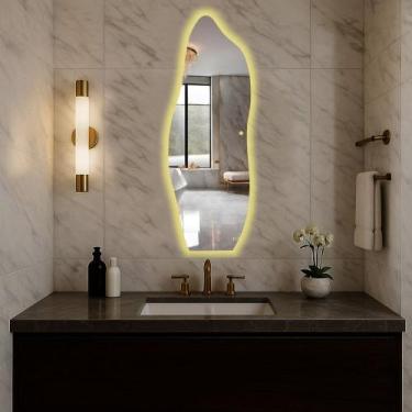 Imagem de Espelho Linha Fit Luxo Com Decoração Premium Com Led Touch Para Seu cl