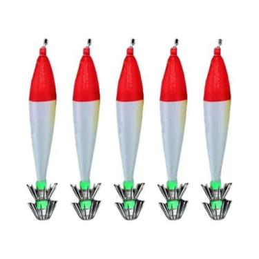 Imagem de Anzóis De Pesca Luminosos Para Lula (5 Peças) - Isca Artificial Para C