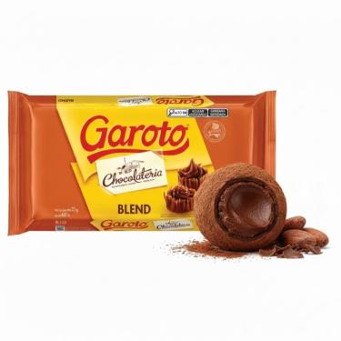 Imagem de Barra de Chocolate Blend Profissional 2,1 KG Para Cobertura Chocolateria Garoto