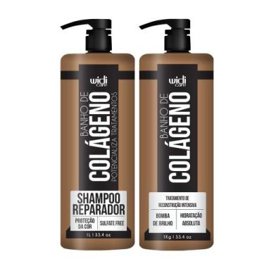 Imagem de Kit Widi Shampoo e Máscara De Reconstrução Colágeno 1L - Widi Care