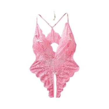 Imagem de Body Sexy Exótico De Renda Sem Entrepernas, Lingerie Feminina, Vestido