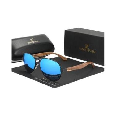 Imagem de Óculos De Sol Polarizados Masculinos De Madeira Com Proteção UV400 Fei