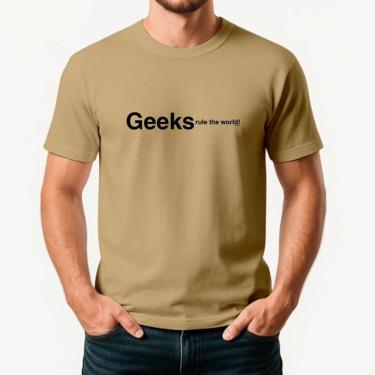 Imagem de Camiseta Masculina Algodão Premium Geeks Rule The World-Masculino