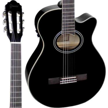 Imagem de Violão Giannini Gnf-1d Mini Jumbo Nylon Preto [f002]