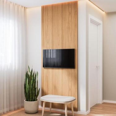 Imagem de Painel para Tv até 32 Polegadas 230cmx80cm Liso Aruá CabeCasa MadeiraO