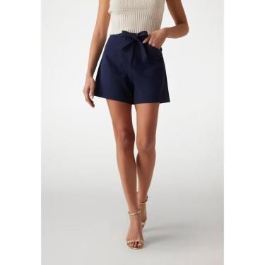 Imagem de Short Alfaiataria Eco Azul Escuro-Feminino