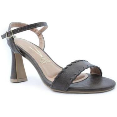 Imagem de Sandália Vizzano Tira Reforçada Salto Alto Feminina-Feminino