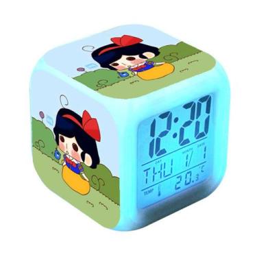 Imagem de Despertador Snow White Anime Digital LED com temperatura - yiweisai