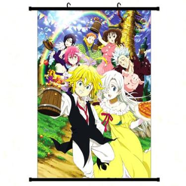 Imagem de Arte de parede em tela Seven Deadly Sins Meliodas Bans Anime 40x60cm -