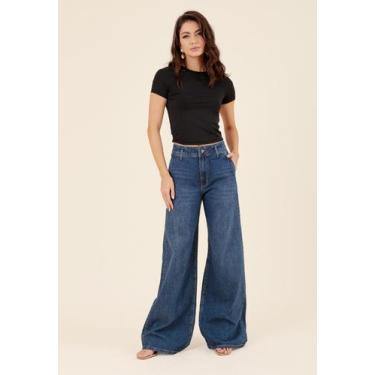 Imagem de Calça Jeans Wide Leg Bolso Faca - Pop Me, 40