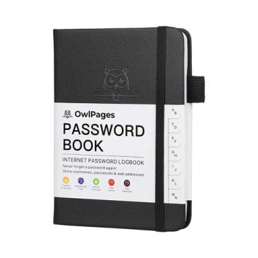 Imagem de Caderno De Senhas Em Capa Dura De Tamanho Pocket Com Divisórias Alfabé