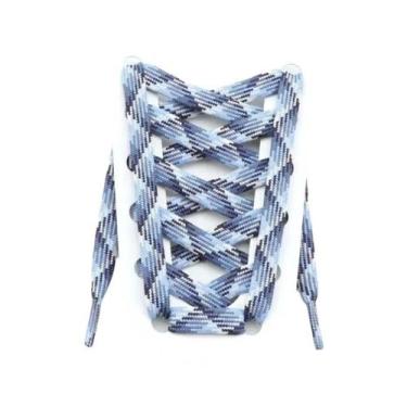 Imagem de Cadarços Planos Listrados Coloridos Para Tênis 1CM De Largura 100 120 