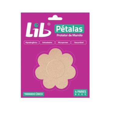 Imagem de Protetores De Seios Lib Pétalas 4 Pares Bege, Bege