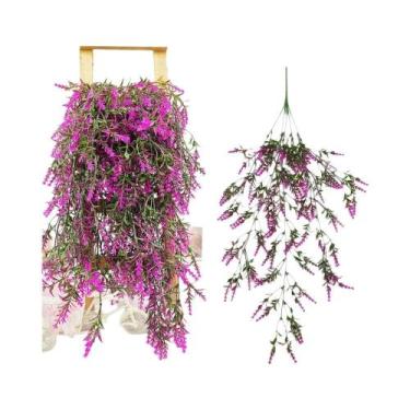 Imagem de Guirlanda De Flores De Lavanda Artificial De 75cm Para Decoração De Ca
