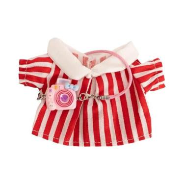 Imagem de Casaco De Pelúcia Colorido Xadrez Labubu Para Bebês, 17cm, Design Chic