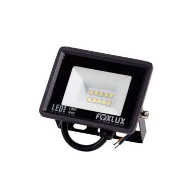 Imagem de Refletor Led Foxlux Bivolt 10w 3000k Preto