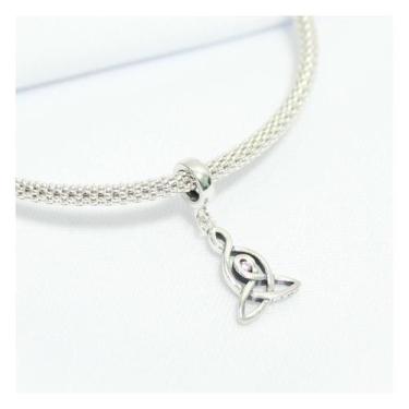 Imagem de Berloque Pingente Pendulo Nó Celta Mãe e filho Prata 925 Legitima - A 