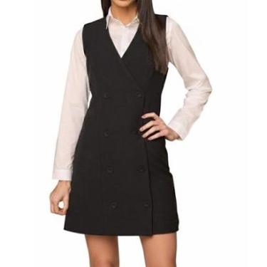Imagem de Vestido Feminino Lado Avesso Alfaiataia Preto - 1277-Feminino