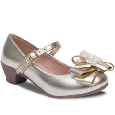Imagem de Sapato Salto Infantil Feminino Sapatilha Menina Festa 03.17-Feminino