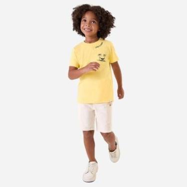 Imagem de Camiseta Infantil Menino Estampa Life Is Good Em Algodão - Malwee Kids-Masculino