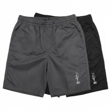 Imagem de Kit 2 Bermudas Fio d'Água Maurição Tactel - Conforto Premium, M, Preto