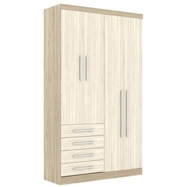 Imagem de Guarda Roupa Modulado 193 Master 4 Portas 4 Gavetas MDP Avelã Rústico-Ártico Rústico Eucamóveis