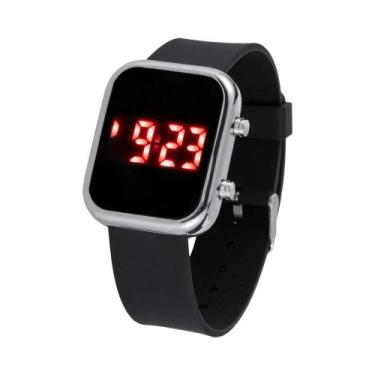 Imagem de Relógio Digital Esportivo Feminino Com Pulseira De Silicone Quadrada E
