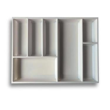 Imagem de Organizador Talheres Gaveta 47x62cm Branco Divisor Cozinha 7 Compartim