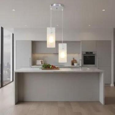 Imagem de Luminária de Teto em Vidro 23cm para 1, 2 ou 3 Lâmpadas Branco Fosco o