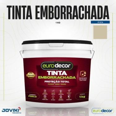 Imagem de Tinta Emborrachada 1Kg Cores Eurodecor Impermeabilizante, Areia