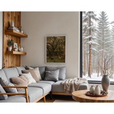 Imagem de Quadro Decorativo Depois da Cerca Retangular 70x50CM em Madeira com Vidro Moldura Caixa...