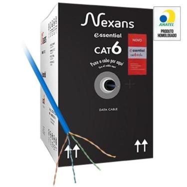 Imagem de Cabo de Rede Cat.6+ U-UTP cm 305M Azul para Cabeamento Estruturado com Largura de Banda 250 MHZ Nexans Brasil