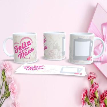 Imagem de Caneca de Porcelana Mães Estampa 6 para Dia das Mães 325ML Decorada Apta micro-ondas la...