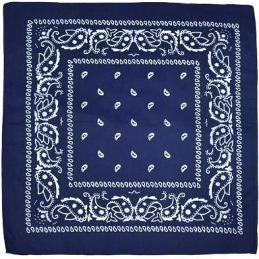 Imagem de Kit Bandana Lenço Estampado Classica Unissex 55X55Cm Adulto - HHW, Azu
