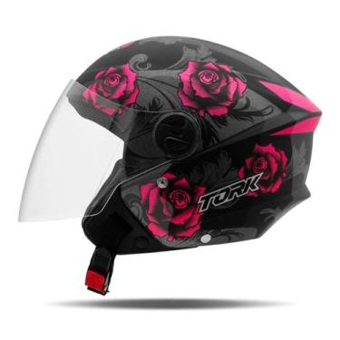 Imagem de Capacete New Liberty Three Flowerss Elite Pro Tork Brilhante, ROSA, 58